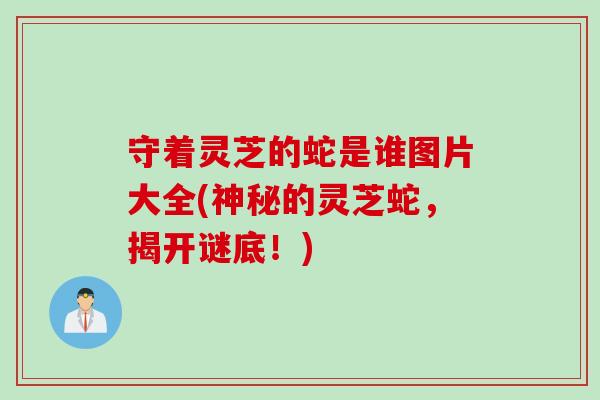 守着灵芝的蛇是谁图片大全(神秘的灵芝蛇，揭开谜底！)
