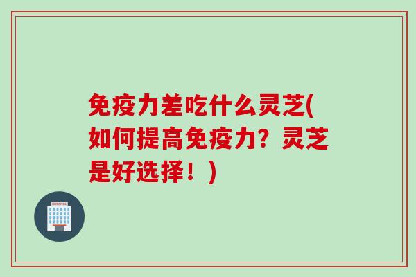 免疫力差吃什么灵芝(如何提高免疫力？灵芝是好选择！)