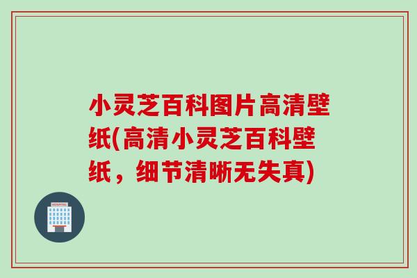 小灵芝百科图片高清壁纸(高清小灵芝百科壁纸，细节清晰无失真)