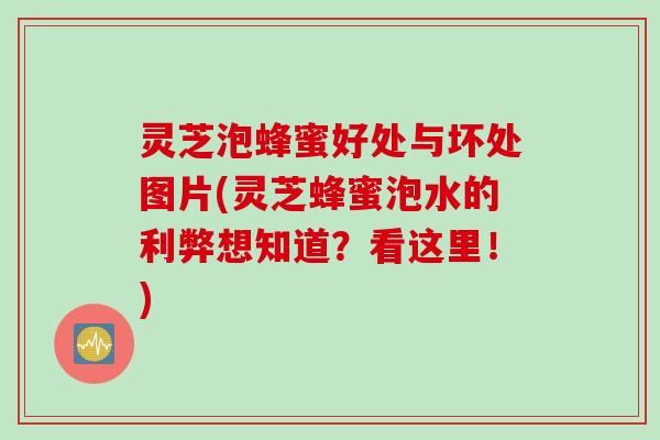 灵芝泡蜂蜜好处与坏处图片(灵芝蜂蜜泡水的利弊想知道？看这里！)