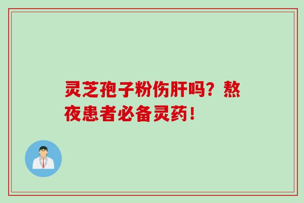 灵芝孢子粉伤肝吗？熬夜患者必备灵药！