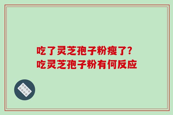 吃了灵芝孢子粉瘦了？吃灵芝孢子粉有何反应