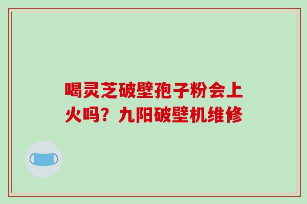 喝灵芝破壁孢子粉会上火吗？九阳破壁机维修