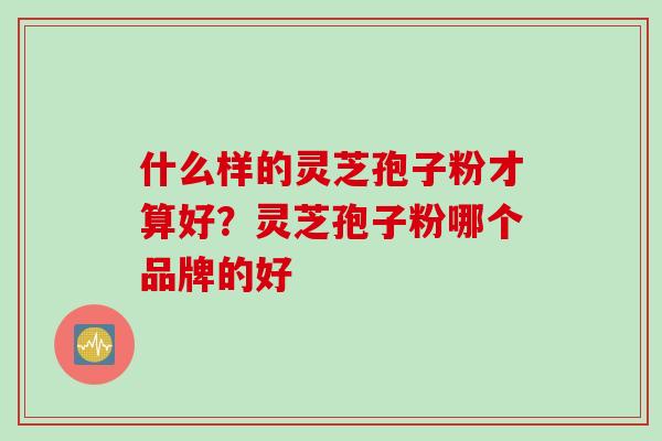 什么样的灵芝孢子粉才算好？灵芝孢子粉哪个品牌的好