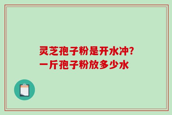 灵芝孢子粉是开水冲？一斤孢子粉放多少水
