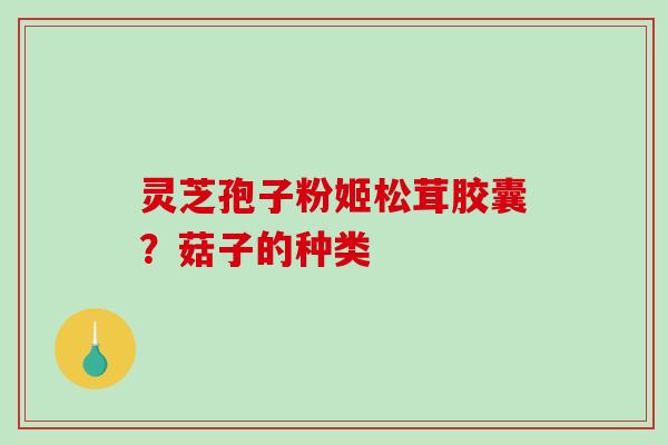 灵芝孢子粉姬松茸胶囊？菇子的种类