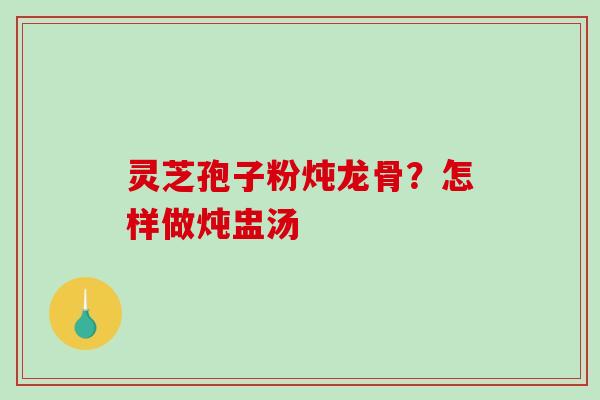 灵芝孢子粉炖龙骨？怎样做炖盅汤