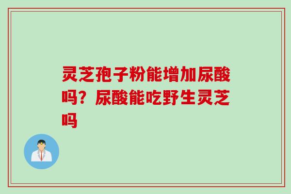 灵芝孢子粉能增加尿酸吗？尿酸能吃野生灵芝吗