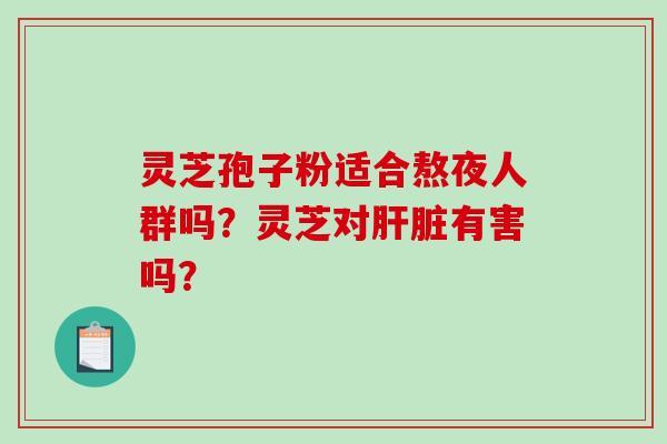 灵芝孢子粉适合熬夜人群吗？灵芝对肝脏有害吗？