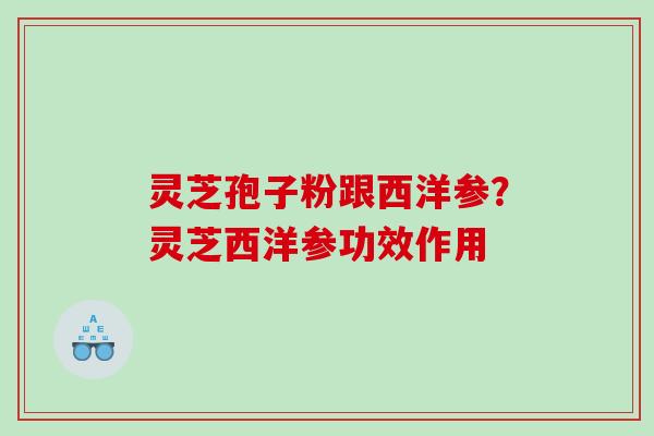 灵芝孢子粉跟西洋参？灵芝西洋参功效作用