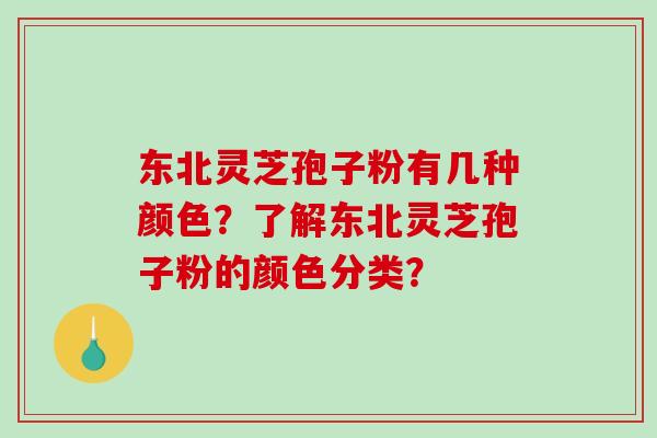 东北灵芝孢子粉有几种颜色？了解东北灵芝孢子粉的颜色分类？