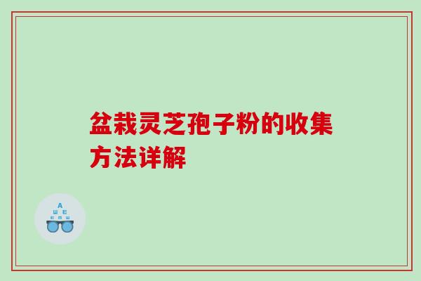 盆栽灵芝孢子粉的收集方法详解