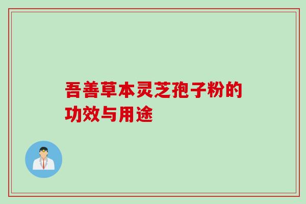 吾善草本灵芝孢子粉的功效与用途