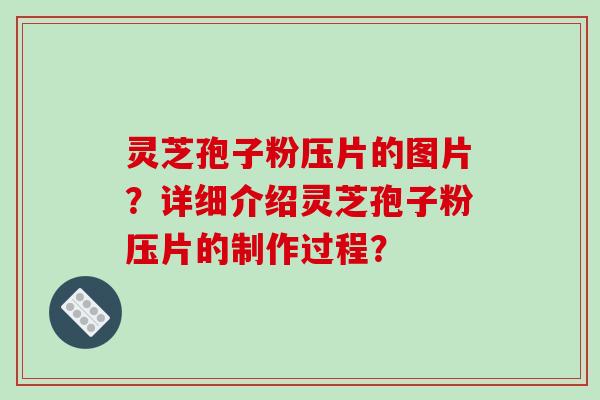 灵芝孢子粉压片的图片？详细介绍灵芝孢子粉压片的制作过程？