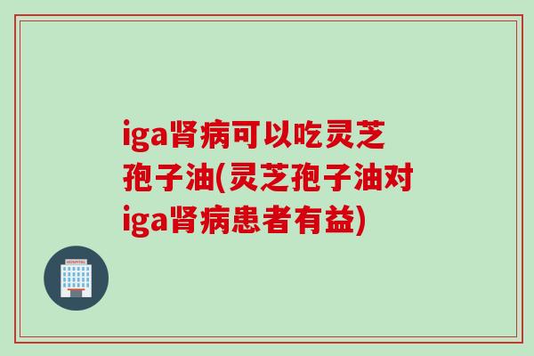 iga肾病可以吃灵芝孢子油(灵芝孢子油对iga肾病患者有益)