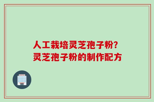 人工栽培灵芝孢子粉？灵芝孢子粉的制作配方