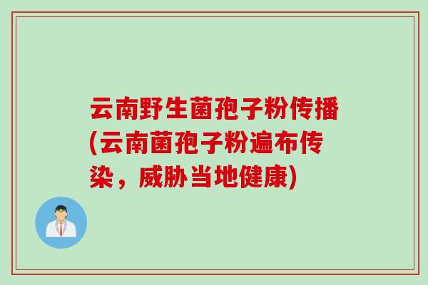 云南野生菌孢子粉传播(云南菌孢子粉遍布传染，威胁当地健康)