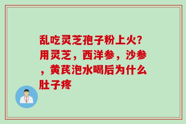 乱吃灵芝孢子粉上火？用灵芝，西洋参，沙参，黄芪泡水喝后为什么肚子疼
