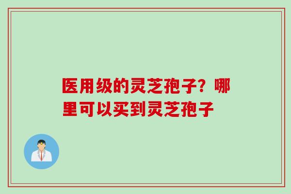医用级的灵芝孢子？哪里可以买到灵芝孢子