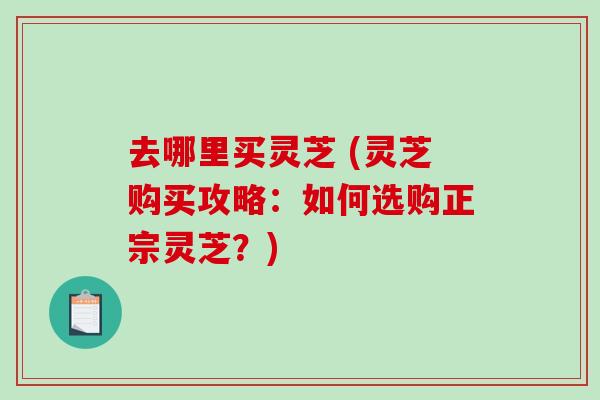 去哪里买灵芝 (灵芝购买攻略：如何选购正宗灵芝？)