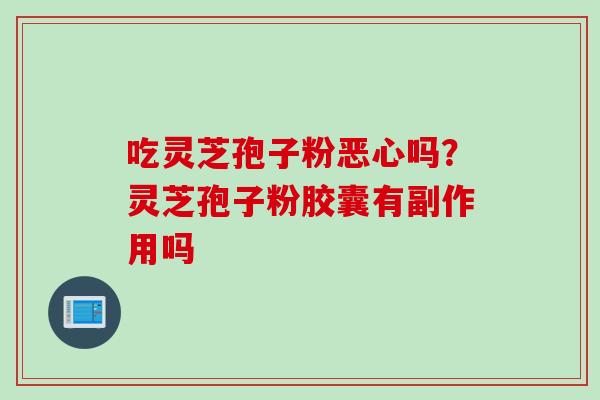 吃灵芝孢子粉恶心吗？灵芝孢子粉胶囊有副作用吗