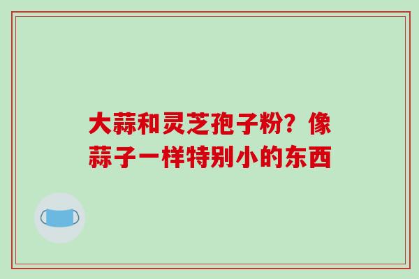 大蒜和灵芝孢子粉？像蒜子一样特别小的东西