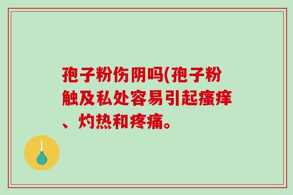 孢子粉伤阴吗(孢子粉触及私处容易引起瘙痒、灼热和疼痛。