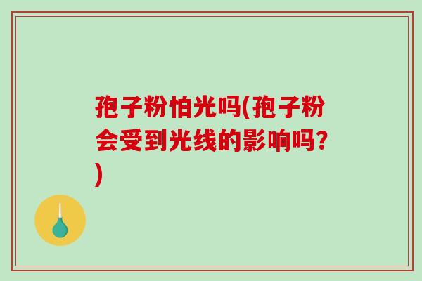 孢子粉怕光吗(孢子粉会受到光线的影响吗?) 孢子粉怕光吗(孢子粉会受到光线的影响吗?)