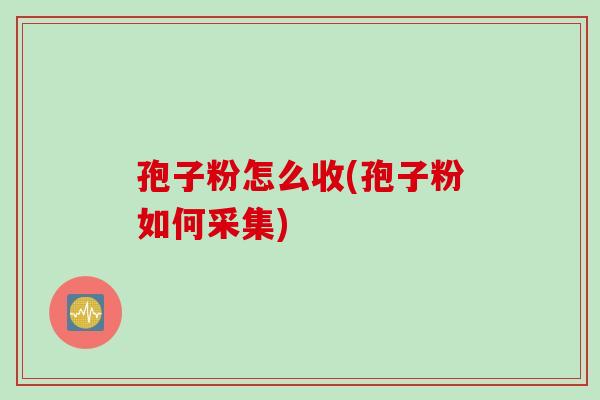 孢子粉怎么收(孢子粉如何采集)