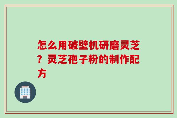 怎么用破壁机研磨灵芝？灵芝孢子粉的制作配方