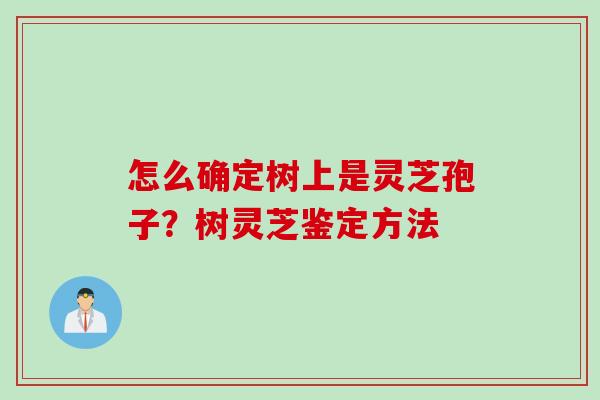 怎么确定树上是灵芝孢子？树灵芝鉴定方法