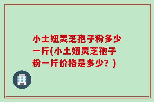 小土妞灵芝孢子粉多少一斤(小土妞灵芝孢子粉一斤价格是多少？)