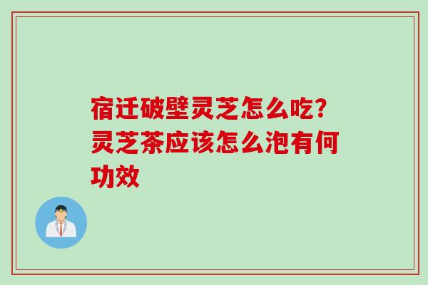 宿迁破壁灵芝怎么吃？灵芝茶应该怎么泡有何功效