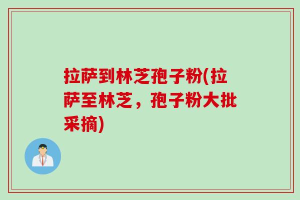 拉萨到林芝孢子粉(拉萨至林芝，孢子粉大批采摘)