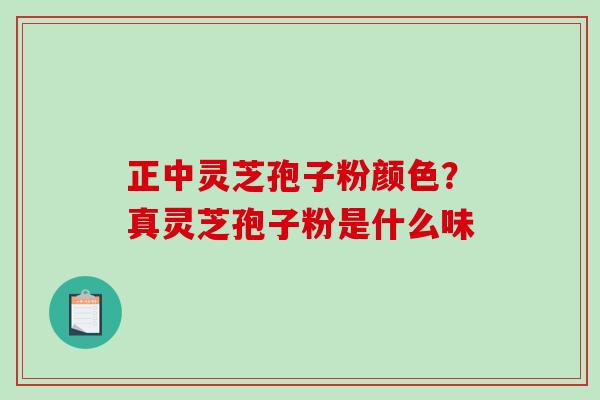 正中灵芝孢子粉颜色？真灵芝孢子粉是什么味