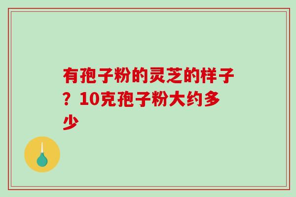 有孢子粉的灵芝的样子？10克孢子粉大约多少