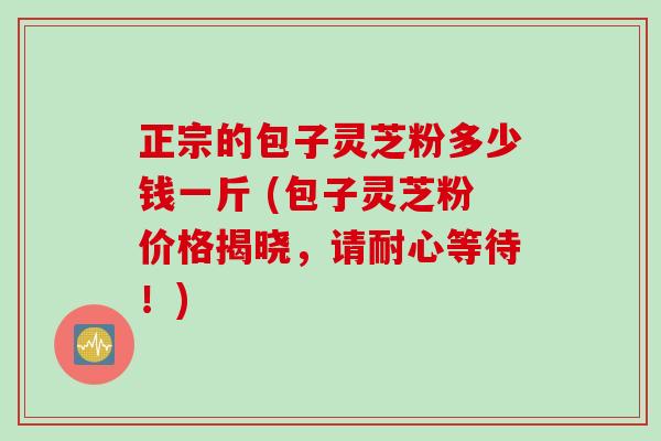 正宗的包子灵芝粉多少钱一斤 (包子灵芝粉价格揭晓，请耐心等待！)