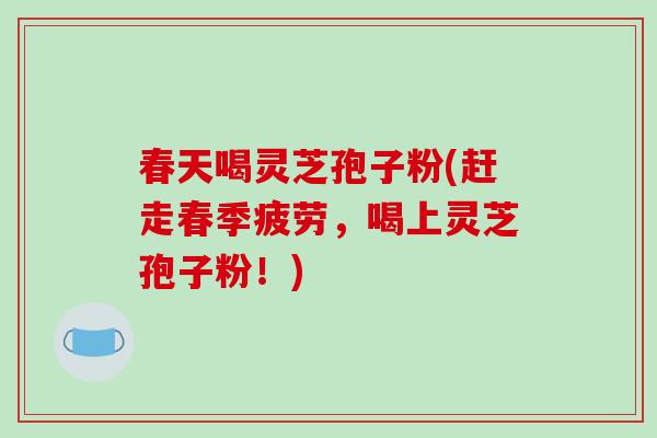 春天喝灵芝孢子粉(赶走春季疲劳，喝上灵芝孢子粉！)