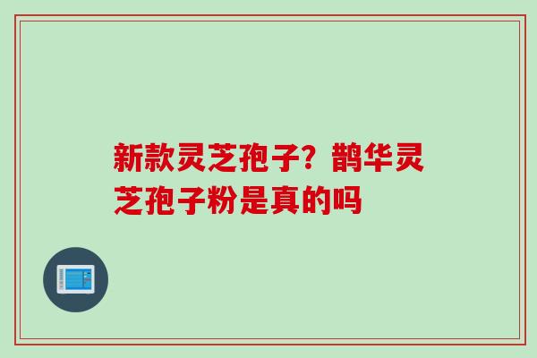 新款灵芝孢子？鹊华灵芝孢子粉是真的吗
