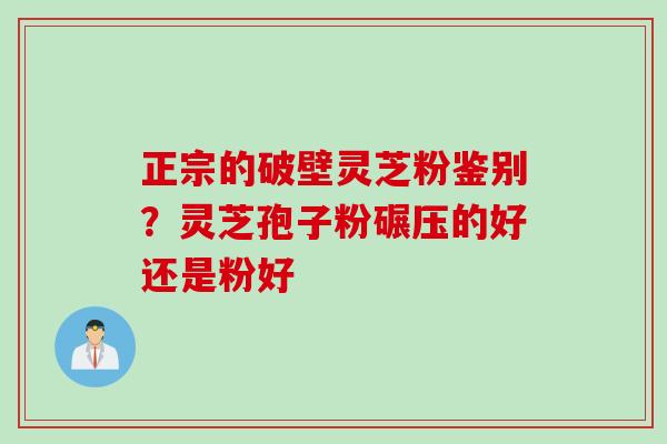 正宗的破壁灵芝粉鉴别?灵芝孢子粉碾压的好还是粉好 正宗的破壁灵芝粉鉴别?灵芝孢子粉碾压的好还是粉好