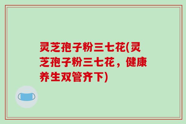 灵芝孢子粉三七花(灵芝孢子粉三七花，健康养生双管齐下)