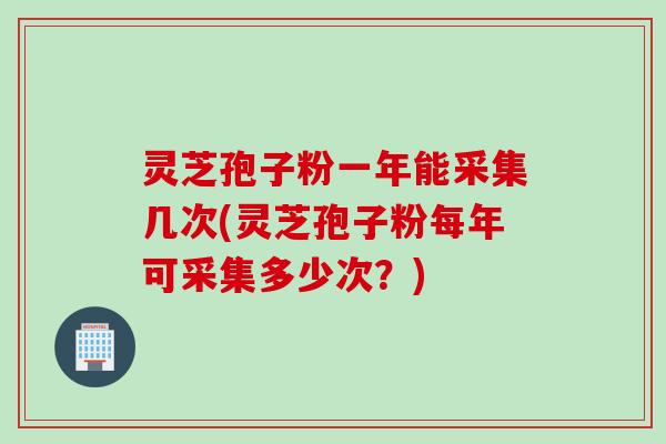 灵芝孢子粉一年能采集几次(灵芝孢子粉每年可采集多少次？)