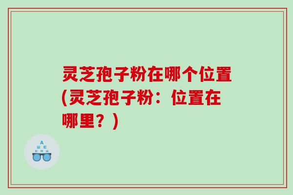 灵芝孢子粉在哪个位置(灵芝孢子粉：位置在哪里？)