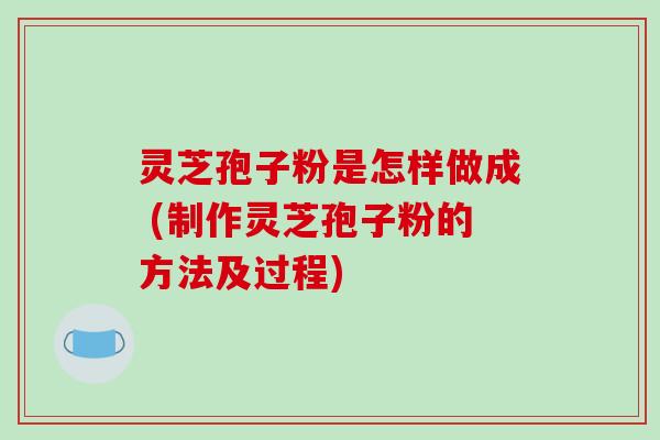 灵芝孢子粉是怎样做成 (制作灵芝孢子粉的方法及过程)