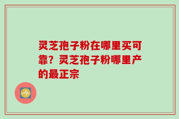 灵芝孢子粉在哪里买可靠？灵芝孢子粉哪里产的最正宗