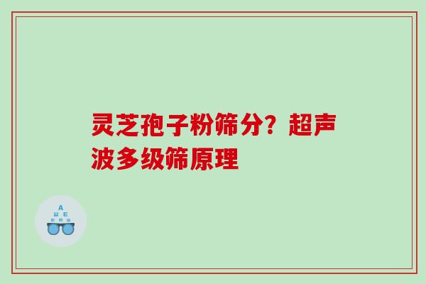 灵芝孢子粉筛分？超声波多级筛原理