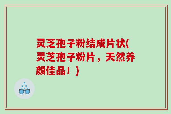 灵芝孢子粉结成片状(灵芝孢子粉片，天然养颜佳品！)