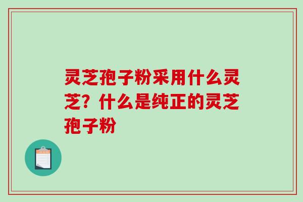灵芝孢子粉采用什么灵芝？什么是纯正的灵芝孢子粉