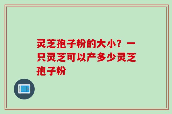 灵芝孢子粉的大小？一只灵芝可以产多少灵芝孢子粉