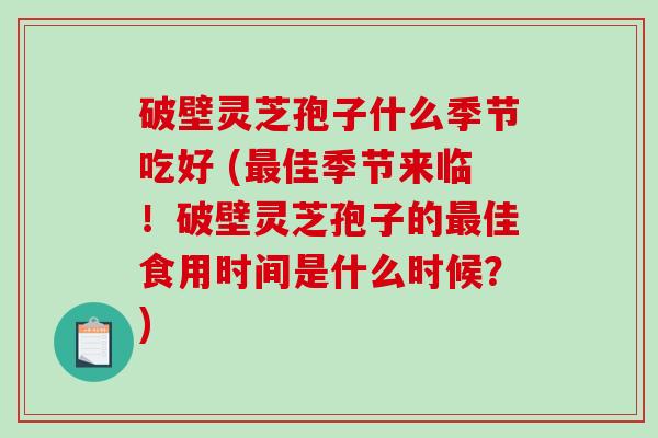 破壁灵芝孢子什么季节吃好 (最佳季节来临！破壁灵芝孢子的最佳食用时间是什么时候？)